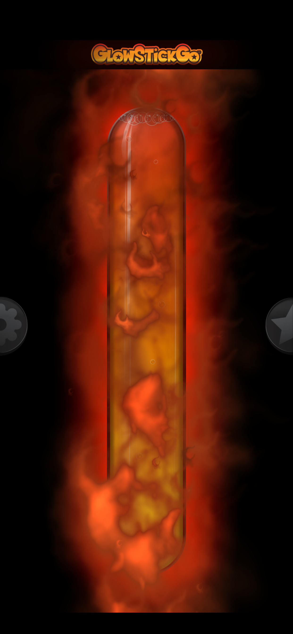 GlowStickGo flames screen