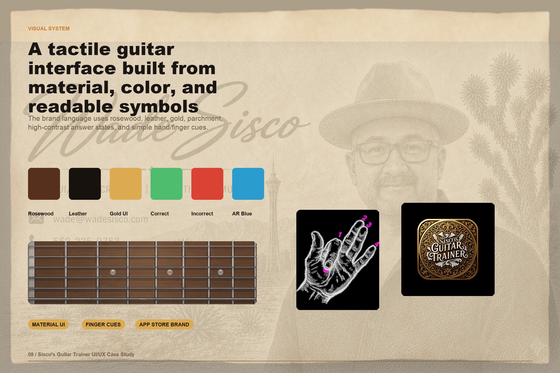 Visual system assets for Guitar Trainer